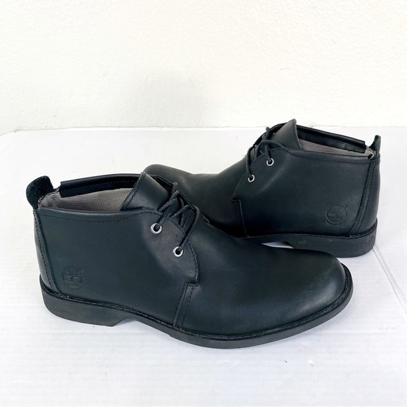 Timberland Black Leather City Lite Chukka Boots Size 7.5 - Picture 1 of 9
